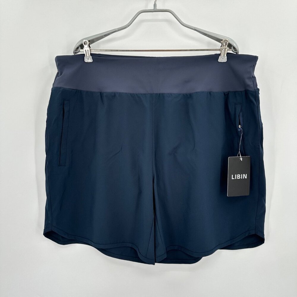 Libin Athletic Shorts with Built in Brief Liner size XXL Men's 8" Inseam 2XL